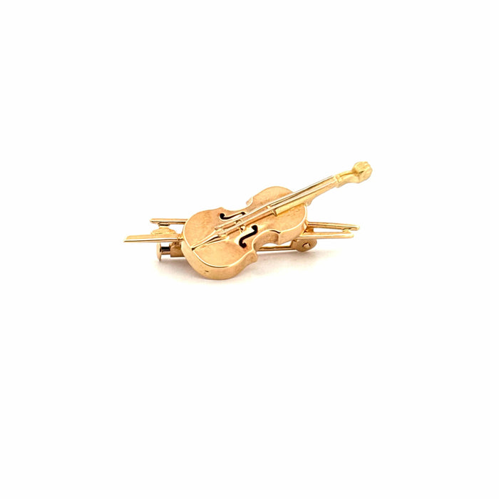 Broche Broche Violon Or Jaune 18k 58 Facettes BRO-GS29811-06