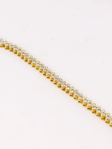 Bracelet Bracelet rivière de diamants or jaune 4,8 carats 58 Facettes 950