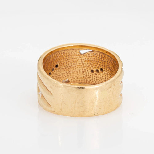 Bague 58 Bague bandeau or jaune diamants 58 Facettes G13497