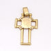 18K Gold Screen Printed Cross Pendant with Christ Pendant 58 Facettes E360740A