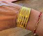 Bracelet Bracelet or jaune manchette 58 Facettes