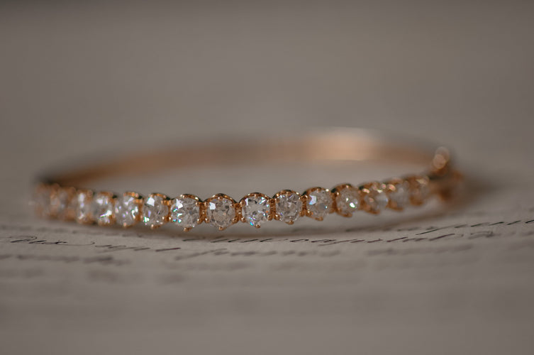 Beautiful old mine diamond bangle 58 Facettes