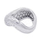 Bague 55 Bague Fred, "Mouvementée", or blanc, diamants. 58 Facettes 32589