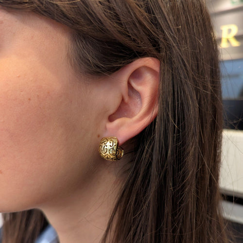 Boucles d'oreilles Boucles d'oreilles Poiray en or jaune 58 Facettes 32188