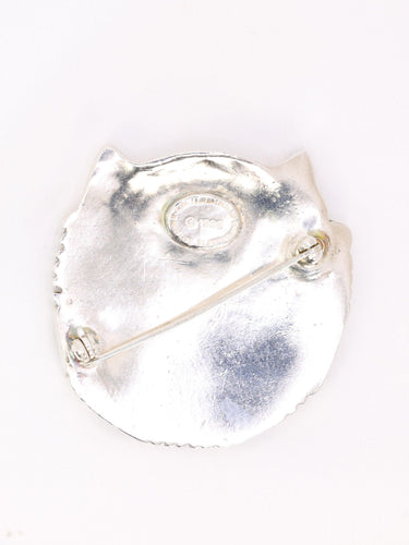 JEAN COCTEAU Broche "Club des Amis des Chats" métal argenté