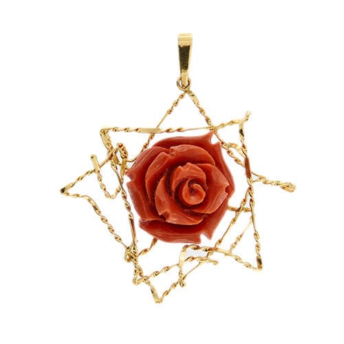 Pendentif Pendentif rose corail 58 Facettes 37431