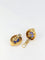 Boucles d'oreilles Clips d’oreilles en or, verre bleu, cornaline 58 Facettes 523