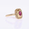 Bague 52 Bague or jaune géométrique diamants rubis 58 Facettes CV135