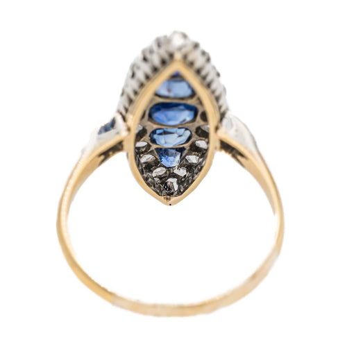 Bague 52 Bague Marquise Or jaune Saphir 58 Facettes 3319608CN