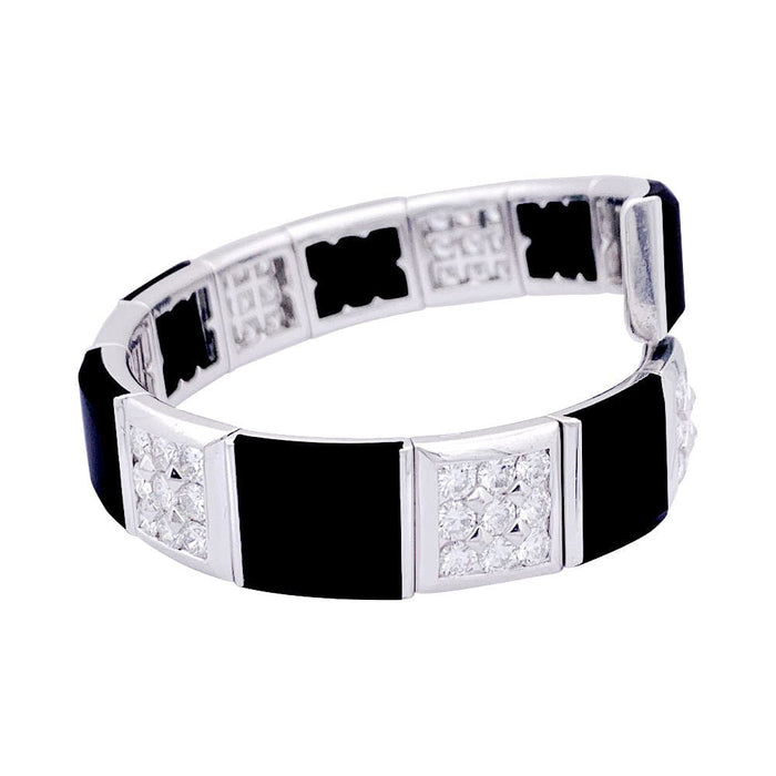 Bracelet Bracelet Chanel, "Harmonie", or blanc, diamants, onyx. 58 Facettes 33724