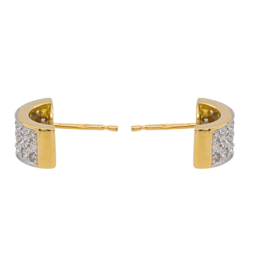 Boucles d'oreilles Boucles d'oreilles Demi créoles Or jaune Diamant 58 Facettes 3105065CN