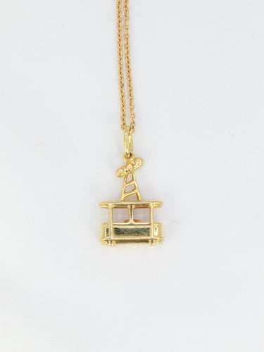 Pendentif Pendentif vintage téléphérique en or jaune 58 Facettes 391.14