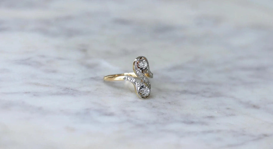 Bague 54 Bague Toi et Moi Diamants Belle Epoque 58 Facettes