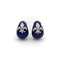 Boucles d'oreilles 18K White Gold Hidalgo Enamel Fleur-de-lis Diamond Earrings 58 Facettes