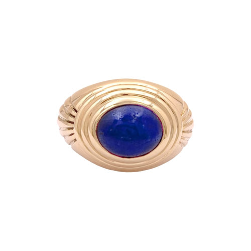 Bague 50 Bague Boucheron,"Jaïpur", or jaune, lapis-lazuli. 58 Facettes 34862