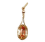 Pendentif Pendentif victorien or jaune, citrine sur paillon rouge (circa 1820) 58 Facettes A06126