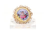 Broche Broche Napoléon III en or jaune 18 carats sertie d'émail et de perles 58 Facettes B750