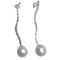 Boucles d'oreilles Boucles d'oreilles longues en diamant et perles 58 Facettes PE403