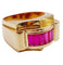 Bague 55 Bague tank art déco or rubis synthétiques 58 Facettes A03728