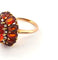Bague 57 Bague vintage en or jaune avec citrines et diamants 58 Facettes