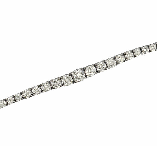 Bracelet Bracelet Tennis rivière de diamants , or blanc 18 carats 58 Facettes
