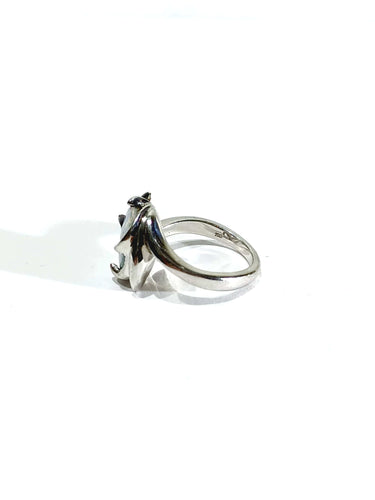 Bague 53 Bague or blanc et opale 58 Facettes