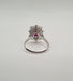 Bague 51 Bague or blanc sertie d’un rubis et diamants 58 Facettes