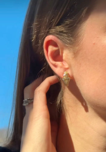 Boucles d'oreilles Boucles d'oreillesor jaune signées Wolfers 58 Facettes