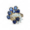 Bague 55 Bague or jaune, saphirs, diamants 58 Facettes