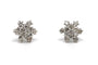 Boucles d'oreilles contemporaines en or blanc 18 carats serties de diamants "taille" brillant (+- 0,52ct)