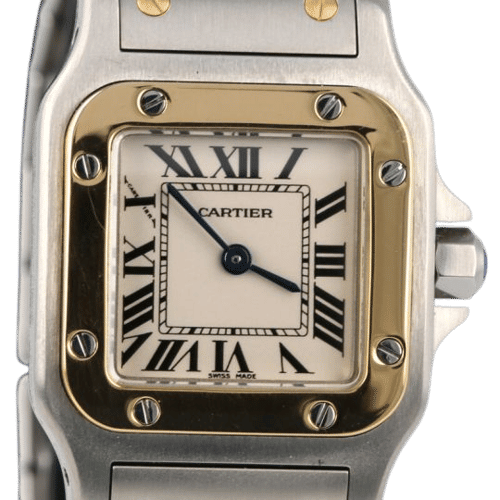 Montre Cartier Montre Santos De Cartier Galbee Pm 58 Facettes MT43964