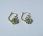 Boucles d'oreilles Boucles d’oreilles dormeuses anciennes diamant cabochon péridot 58 Facettes