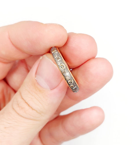 Bague 51 Pomellato - Alliance Iconica en or rose 18k et diamants bruns 58 Facettes A06511