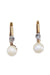 OLD SLEEPING PEARL AND DIAMOND EARRINGS 58 Facettes 082761