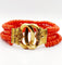 Bracelet Bracelet or jaune, rangs de perles de corail (circa 1880) 58 Facettes A06367