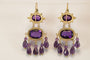 Boucles d'oreilles Boucles d'oreilles anciennes en or et améthyste 58 Facettes 7674
