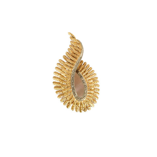 Broche Broche or jaune et or blanc, diamants 58 Facettes GULK229