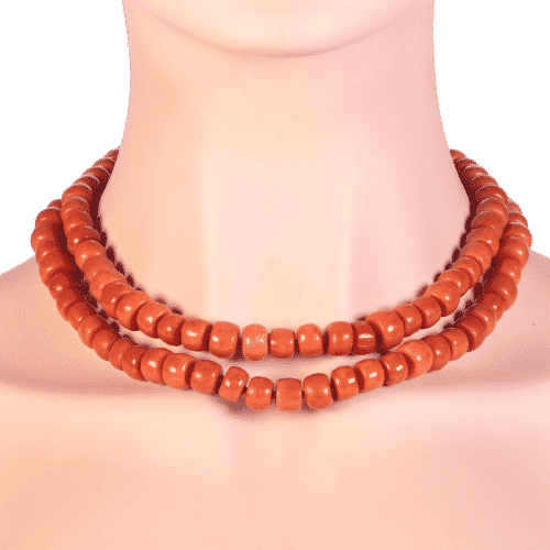 Collier Échos de l'Éveil : Collier de Corail Sanglant 58 Facettes 19262-0321