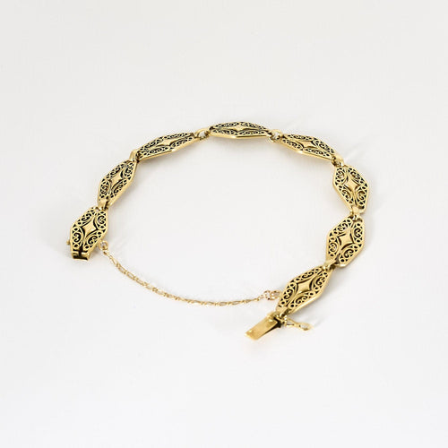 Bracelet Bracelet en or jaune ciselé et ajouré à motif de volutes 58 Facettes PAL3488X3