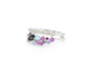 Bague 54 Bague en or blanc avec diamants et belles pierres précieuses 58 Facettes 2317