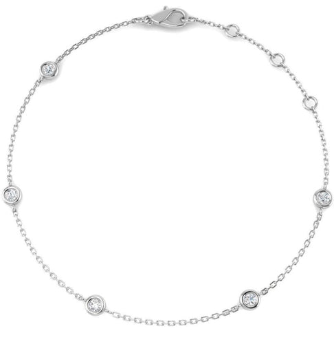 Bracelet Bracelet multis diamants en or blanc 18 carats 58 Facettes
