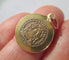 Pendentif Médaille pendentif biface XIXe N.D. de Fourvière en or jaune 18k 58 Facettes