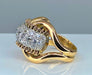 Bague 54 Importante bague or jaune sertie de 33 diamants, vers 1960 58 Facettes AB391