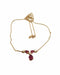 Collier Collier or jaune, diamants et rubis poires 58 Facettes