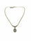 Collier Collier en or blanc et jaune avec diamants et aiguemarine 58 Facettes