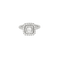 Bague de fiançailles or blanc diamants
