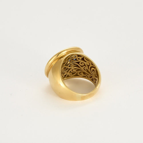 Bague 54 Bague Premiers Joyaux - deux ors, saphirs et diamants 58 Facettes LP1408/