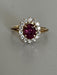 Bague 48 Bague Marguerite Or Jaune Rubis Diamants 58 Facettes LOT 6161