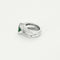 Bague 47 Bague Esmeralda en or blanc, diamants et émeraude 58 Facettes LP1161