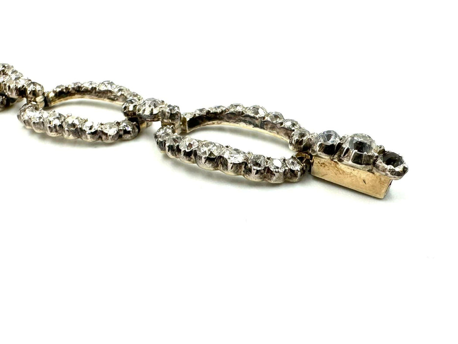 Bracelet Bracelet 19ème or, argent et diamants 6.80ct env. 58 Facettes